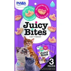 Inaba Juicy Bites - Kattensnack - Garnaal Zeevis 56 g