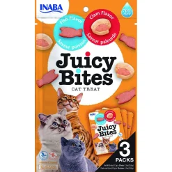 Inaba Juicy Bites - Kattensnack - Vis Mosselen 3x10 g