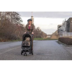 Innopet Honden Buggy Cheetah - Hondentrolley - 84x51x100 cm 7.1 kg Zwart Geel Bruin