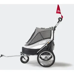 Innopet Sport Dog Trailer De Luxe - Hondenfietskar - 86x60x112 cm Grijs Zwart
