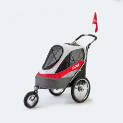 Innopet Sporty Dog Trailer - Hondenfietskar - Grijs Rood
