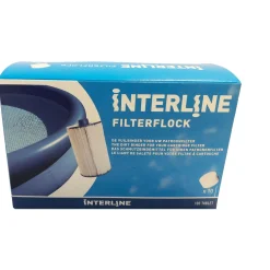 Interline Filterflock Tablet Voor Patroonfilters - Zwembad-Onderhoud - 10 g Wit 10 tab