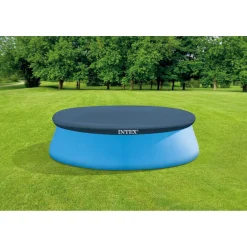 Intex Afdekzeil Easy Set Rond - Afdekzeilen - Ø221x30 cm Grijs