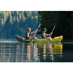 Intex Explorer K2 Kayak Set - 2 Pers - Luchtbedden - 312x91x51 cm Geel Incl. Peddels En Luchtpomp