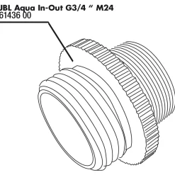 Jbl Aqua In-Out Metaaladapter  G3/4 M24 - Aquarium Toebehoren - 1 stuk
