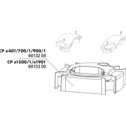 Jbl Cristalprofi E4/7/900/1.2  Afdekking Pompkop - Filters - 1 stuk