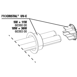 Jbl Procristal Uv-C Branderbescherming 5.11w - Uv-filters - 1 set