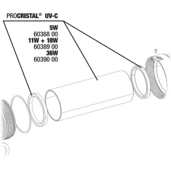 Jbl Procristal Uv-C Glascilinder Met Reflector - Uv-filters - 5 Watt