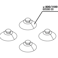 Jbl Proflow U800/1100 Zuignappen - Waterpompen - 20 mm 4 stuks