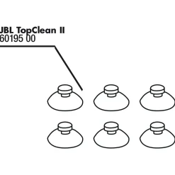 Jbl Topclean/Babyhome Air Zuignap - Aquarium Toebehoren - 6 stuks