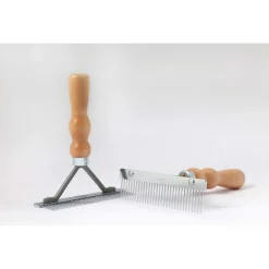 Jean Peau Hark Houten Handvat Groot Grof - Hondenvachtkam -