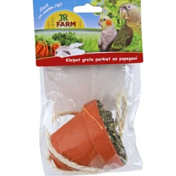 Jr Farm Kleipot Grote Parkiet En Papegaai - Vogelspeelgoed - 13x10x19.5 cm 260 g