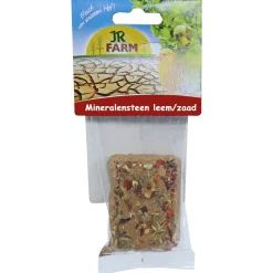 Jr Farm Mineralensteen Leem En Zaden - Supplement - 9x3x20 cm 75 g