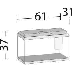 Juwel Aquarium Primo 60 - Aquaria - 61x31x37 cm Zwart Ca. 60 L