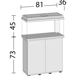 Juwel Aquarium Primo 110 - Aquaria - 81x36x45 cm Zwart Ca. 110 L