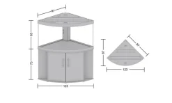 Juwel Aquarium Trigon 350 4x24/45w - Aquaria - 123x87x65 cm Zwart Ca. 350 L
