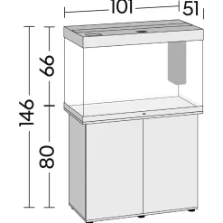 Juwel Rio 290 Led - Aquarium - 101x51x66 cm Licht Hout