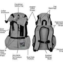 K9 Sport Sack Air 2 Grijs - Hondenrugzak