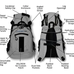 K9 Sport Sack Plus 2 Grijs - Hondenrugzak