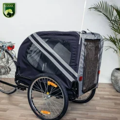 Keddoc Fietskar - Hondenfietskar - 78x75x91 cm Zwart Grijs