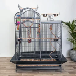 Keddoc Papegaaienkooi Colorado - Vogelverblijven - 106x65x163 cm Antraciet