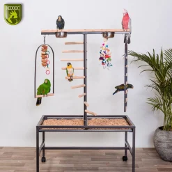 Keddoc Play Stand Iowa - Vogelverblijven - 92x54x142 cm Donkergrijs