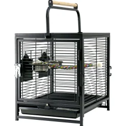 Keddoc Transportkooi Transporter - Vogelverblijven - 47.6x37.5x45.7 cm Zwart
