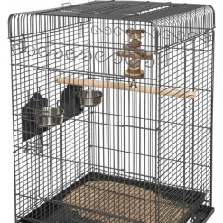 Keddoc Vogelkooi Conure - Vogelverblijven - 51x51x155 cm Antraciet