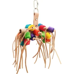 Keddoc Vogelspeelgoed Leather String - Vogelspeelgoed - 28x15x10 cm Multi-Color