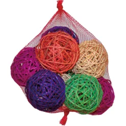 Keddoc Vogelspeelgoed Woven Balls - Vogelspeelgoed - 20x15x15 cm Multi-Color