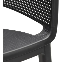 Keter Stoel Elisa - Tuinmeubelen - 62.5x57x79cm cm Antraciet Stapelbaar