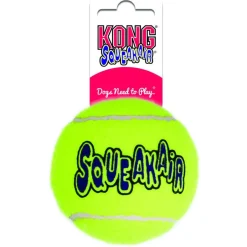 Kong Air Squeaker Ball Geel - Hondenspeelgoed