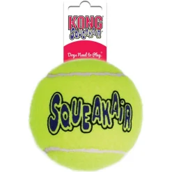 Kong Air Squeaker Ball Geel - Hondenspeelgoed