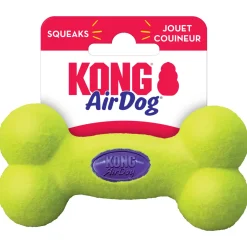 Kong Air Squeaker Bone Geel - Hondenspeelgoed