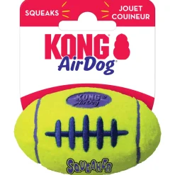 Kong Air Squeaker Football Geel - Hondenspeelgoed