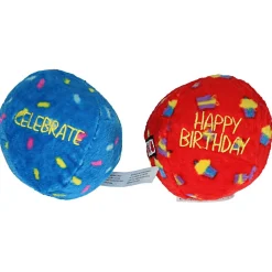 Kong Birthday Ballen - Hondenspeelgoed - Rood Blauw Medium
