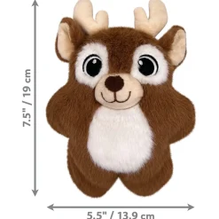 Kong Holiday Snuzzles Reindeer - Hondenspeelgoed - Bruin S