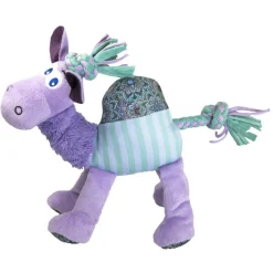 Kong Knots Carnival Camel - Hondenspeelgoed - 25x25 cm Roze Groen Medium-Large