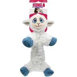 Kong Low Stuff Flopzie Lamb - Hondenspeelgoed - Wit Blauw M