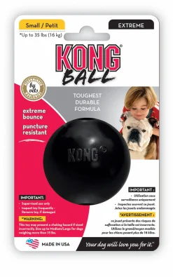 Kong Speeltje Rubber Bal Extreme Zwart - Hondenspeelgoed