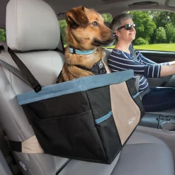 Kurgo Rover Booster Seat - Hondenautoaccessoire - Zwart Beige Tot 13.6 Kg