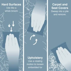 Kurgo Shed Sweeper - Hondenvachtborstel - Grijs Rood