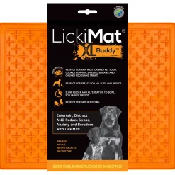 Lickimat Buddy Treat - Slowfeeder Voermat Oranje - Hondenvoerbak