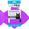 Lickimat Casper - Slowfeeder Voor De Kat - Tegen Schrokken - Kattenvoerbak - 22x16 cm Paars