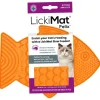 Lickimat Felix - Slowfeeder Voor De Kat - Tegen Schrokken - Kattenvoerbak - 22x16 cm Oranje