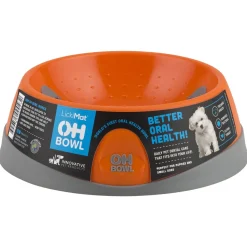 Lickimat Oh Bowl - Betere Orale Gezondheid! - Hondenvoerbak - Ø16x5 cm Oranje