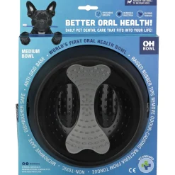 Lickimat Oh Bowl - Betere Orale Gezondheid! Zwart - Hondenvoerbak