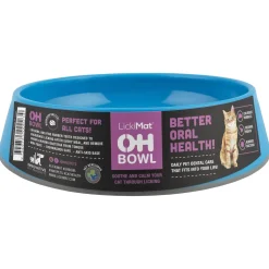 Lickimat Oh Bowl - Hairball Prevention - Oral Health - Kattenvoerbak - Ø16x5 cm Turquoise