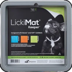 Lickimat Outdoor Keeper - Voederbak/Voederbakhouder Voor Voermat - Hondenvoerbak - 26x26 cm Grijs