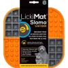 Lickimat Slodog - Slowfeeder Voermat - Hondenvoerbak - 20x20 cm Oranje Grijs